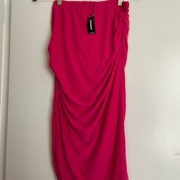 NWT Express Hot Pink/Magenta MIDI Skirt - Picture 1 of 3